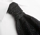 Black/Blue Glitter Dot Silk Cravat