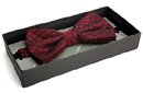 Burgundy Glitter Dots Silk Bow Tie