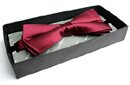 Burgundy Silk Bow Tie